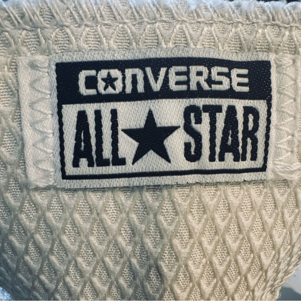 Converse Cream Waffle Print Textile Sneakers - Picture 2 of 16